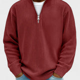 Gregory | Burgundy Half-Zip Jumper