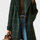 Yasmin | Green Checked Long Coat