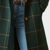 Yasmin | Green Checked Long Coat