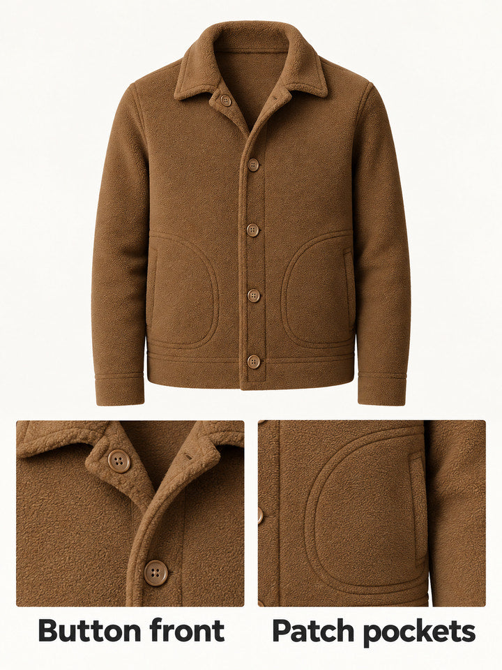 Benjamin | Camel Button-Front Jacket