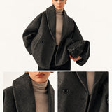 Helena | Charcoal Textured Coat