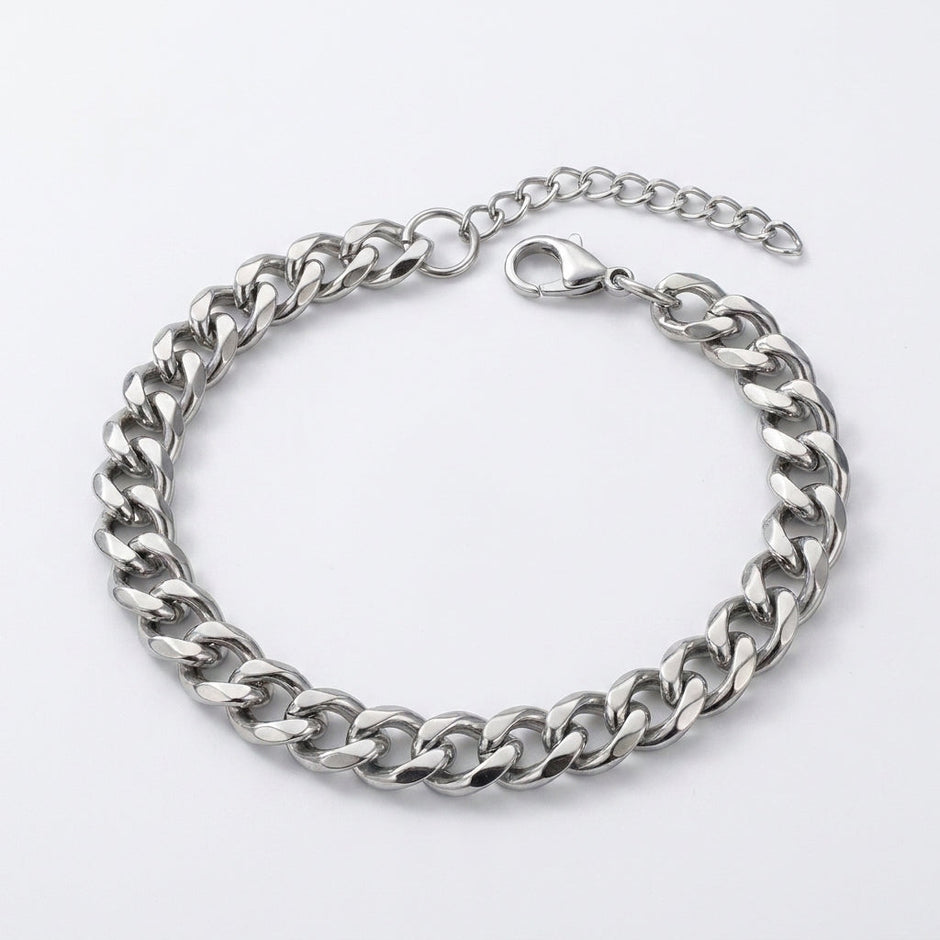 Clara Silver | Curb Chain Anklet