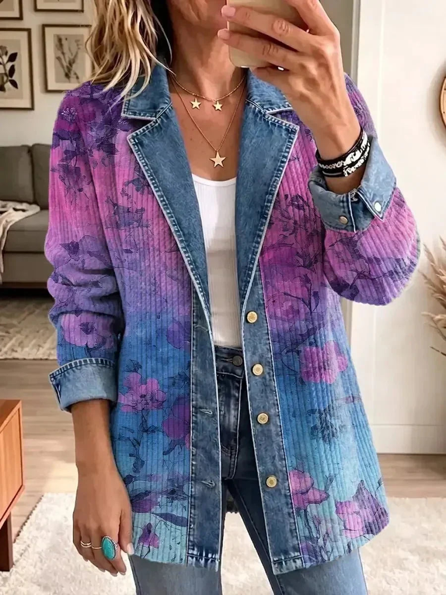 Beatrice | Retro Floral Art Jacket