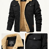 Miles | Black Sherpa-Lined Jacket
