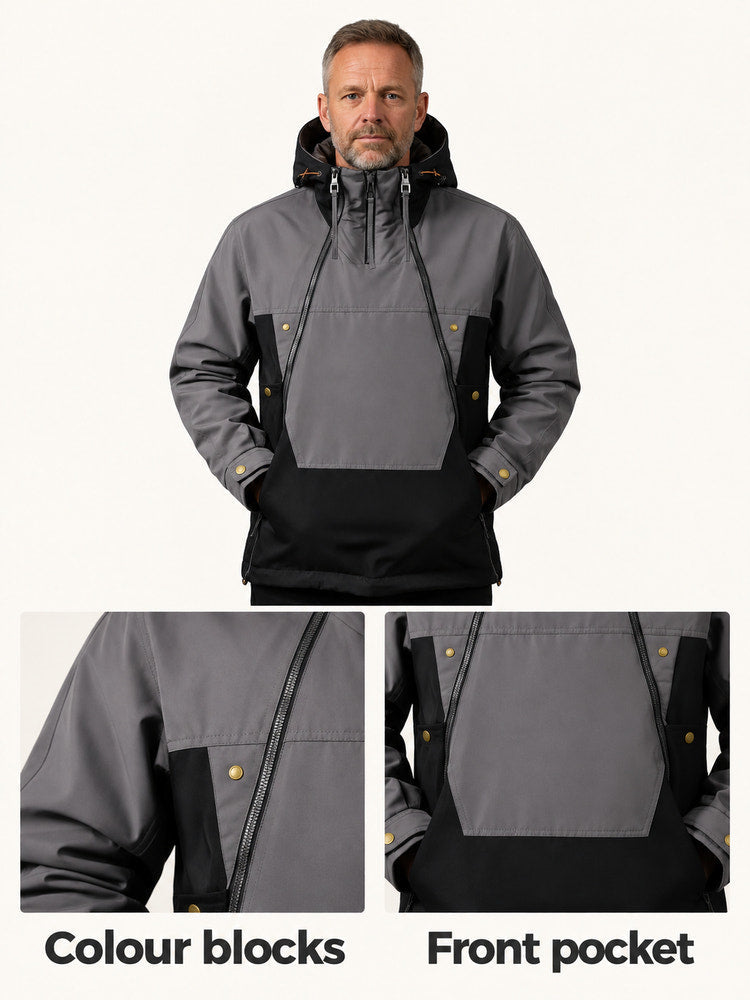 Nathan | Grey Hooded Winter Anorak