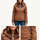 Roberta | Brown Hooded Jacket