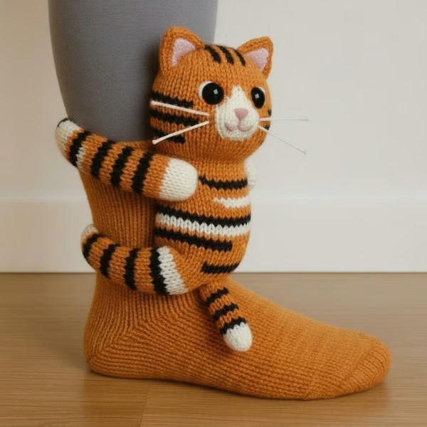 Sanne | Cuddle Socks Red Cat