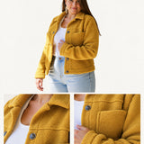 Selina | Mustard Fleece Jacket