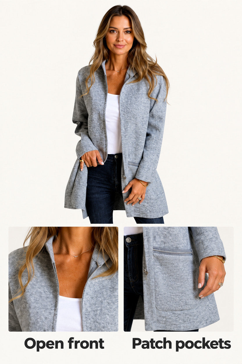 Verna | Soft Grey Layering Jacket